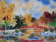 Painting--Watercolor-LandscapeLittle Red Bridge
