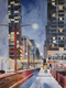 Painting--Watercolor-CityscapeOver the Bridge