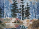 Painting--Watercolor-LandscapeBirches