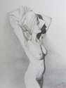Eric Black - Nude Drawing drawings,gold metal point,nude, Eric Black,metalpoint, metal point - Nude Drawing