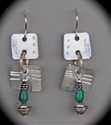 Melissa Searle - Earrings Jewelry earrings, copper earrings, top 100 jewelry artists america, award-winning jewelry, silversmith, goldsmith, mixed metal jewelry, enamel jewelry, award winning enamel jewelry, silver jewelry, bronze jewelry, copper jewelry, brass jewelry, melissa erlenbach, melissa searle, melissa erlenbach searle, melissa erlenback, art jewelry, artisan - Earrings Jewelry