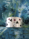 Melissa Searle - 0311-70, Brushed Sterling with Geometric Enamel Rivets