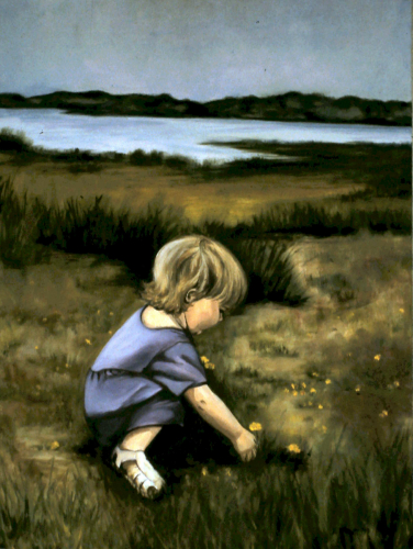 Rebekah Picking Flowers