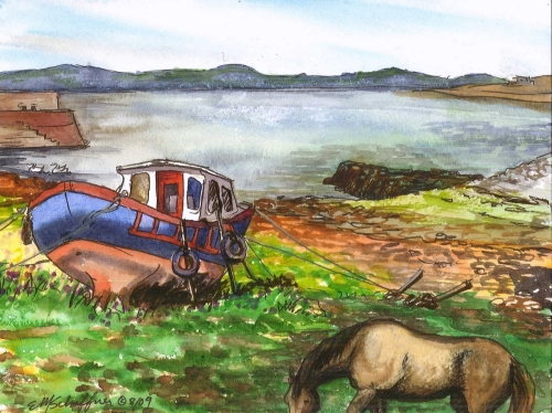 Grazing at Low Tide, Ireland
