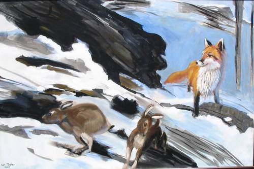 Painting-Wildlife-Tally Ho on Goose Creek