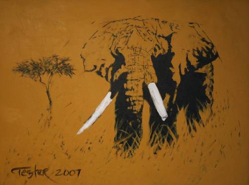 Painting-Wildlife-Matriarch of the Serengeti