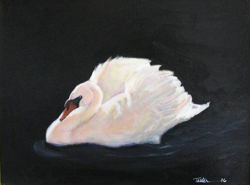 Painting-Wildlife-The Queen's Swan