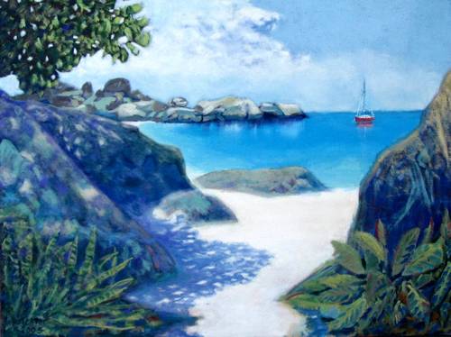 Painting-Seascape-The Baths, Virgin Gorda, BVI
