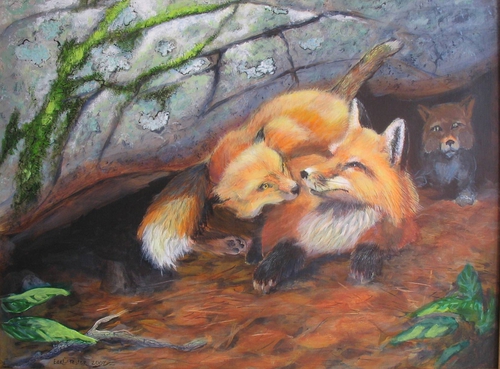 Painting-Wildlife-Family Time