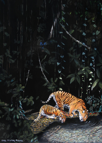 Painting-Wildlife-The Secret Pool