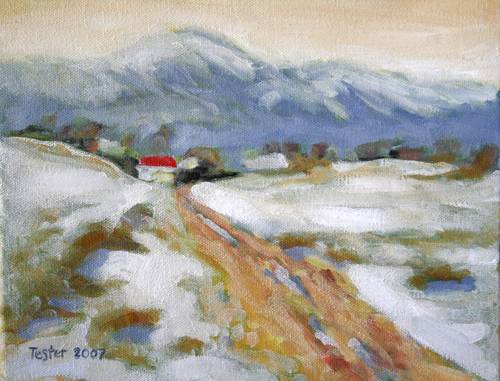 Painting-Loudoun Valley Snow