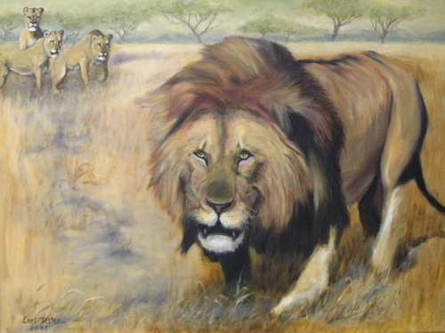 Painting-Wildlife-Never, Never Run