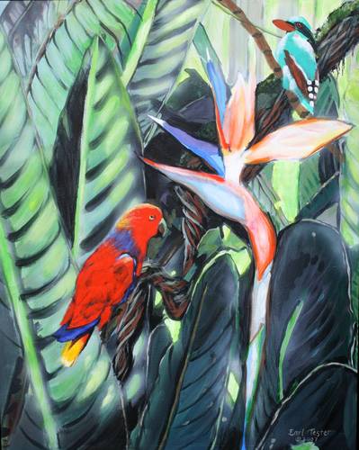 Painting-Wildlife-Birds of Paradise