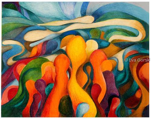 Mixed Media-Non-representational-Generations I