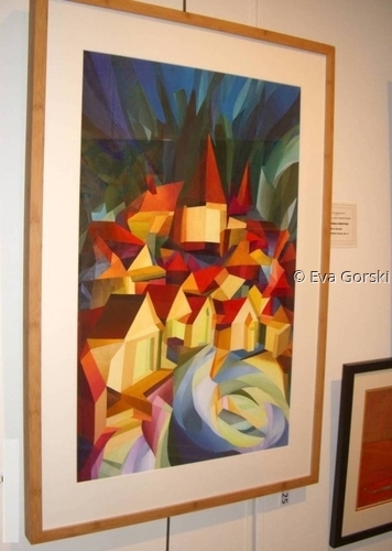 Mixed Media-Non-representational-Hidden Harbor No. 5 - Art Show