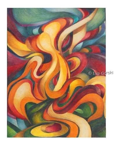 Drawing-Abstract-Dancing Ribbon
