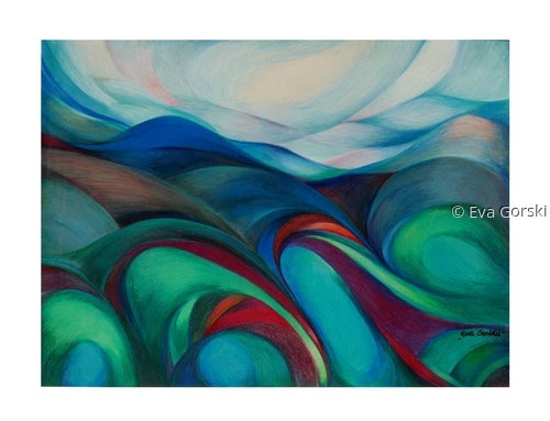 Drawing-Abstract-Rocky country # 1