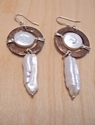 Jewelry--Beads-EarringsCopper and Coin Pearl with Hanging Stick Pearl