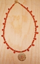 Jewelry--Bronzclay-NecklacesCarnelian and Sun/Moon Bronze Necklace