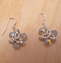 Jewelry--Wire-EarringsChain Mail and Swarovski Crystal Earrings                           