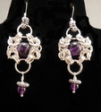 Jewelry--Wire-EarringsAmethyst Romanov  Chain Mail Earrings