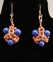 Jewelry--Wire-EarringsLapis Tripoli Chain Mail Earrings