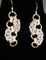 Jewelry-Serrated Byzantine Chain Mail Earrings