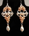 Jewelry--Wire-EarringsSterling silver and copper Tripoli Earrings