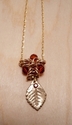 Jewelry--Bronzclay-Lockets & PendantsTripoli Chain Mail Pendant with Bronze Leaf