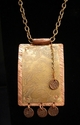 Jewelry--Misc Materials-Lockets & PendantsEtched Peace Crane Mixed Metal Pendant