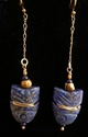 Jewelry--Semi-Precious Stones-EarringsHanging Carved Lapis Earrings