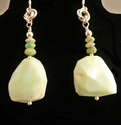 Jewelry--Semi-Precious Stones-EarringsBlue Green Opal Chunk Earrings