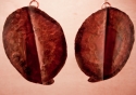 Jewelry--Noble Metals-EarringsFold Formed Copper Leaf Earrings 