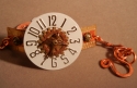 Jewelry-White Dial Time Flies Steampunk Bracelet