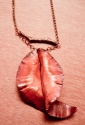 Jewelry--Noble Metals-Lockets & PendantsFold Formed Leaf on Twig