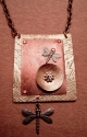 Jewelry--Misc Materials-Lockets & PendantsEtched Copper/Brass Dragonfly Pendant