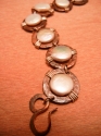 Jewelry--Noble Metals-Rings and BraceletsCopper Washer Bracelet with White Coin Pearl