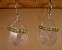 Jewelry--Beads-EarringsRose Quartz and Peridot Earrings