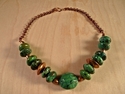 Jewelry--Precious Stones-NecklacesCopper andTurquoise Harmony Necklace