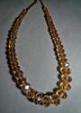 Jewelry--Beads-NecklacesGraduated Gold Cut Crystal Necklace