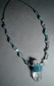 Jewelry--Beads-NecklacesQuartz Crystal Point in Blue