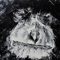 Painting--Oil-Wildlifesiamang face