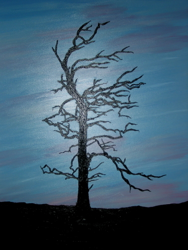 Painting-Oil-Dead Tree