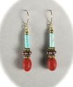 0711-17. Turquoise-Red Coral Earrings 0711-17.%20Turquoise-Red%20Coral%20Earrings (thumbnail)