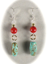 0711-27. Turquoise Drop with Coral Earrings 0711-27.%20%20Turquoise%20Drop%20with%20Coral%20Earrings (thumbnail)