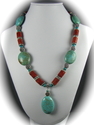 0811-71. Coral & Turquoise Oval-Drop 0811-71.%20Coral%20%26%20Turquoise%20Oval-Drop (thumbnail)