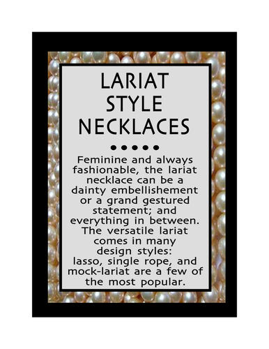 Pearl/Gemstone Lariats