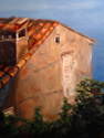 Painting--Oil-SeascapeHouse at Eze