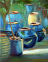 Painting--Oil-Still LifeBlue Pots