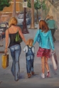 Painting--Oil-FigurativeSisters Shopping